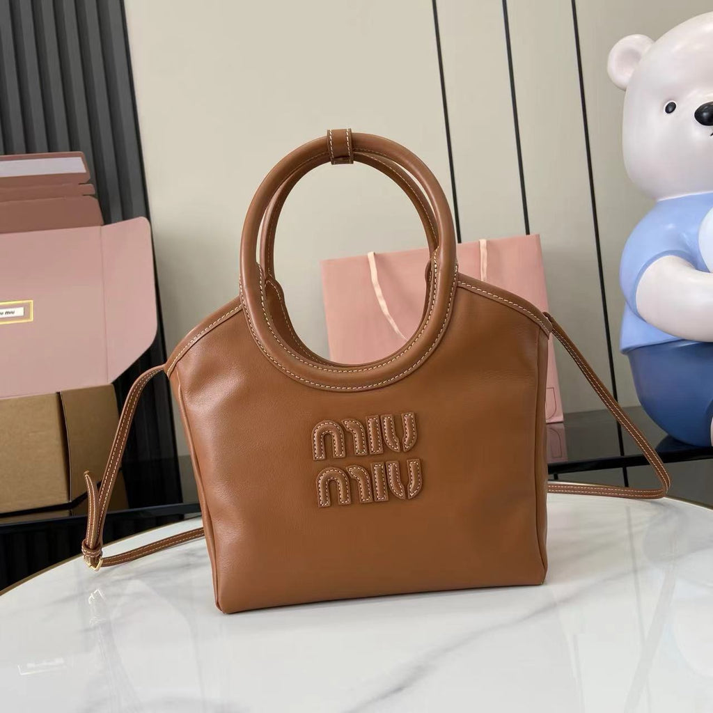 MM IVY Structured Leather Shoulder Bag – JC