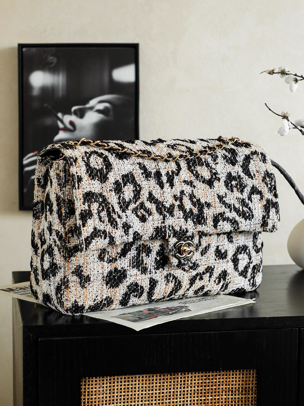 26A Leopard Tweed CF Bag | Premium Quality