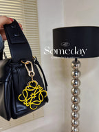 Two-Tone Leather Key Charm