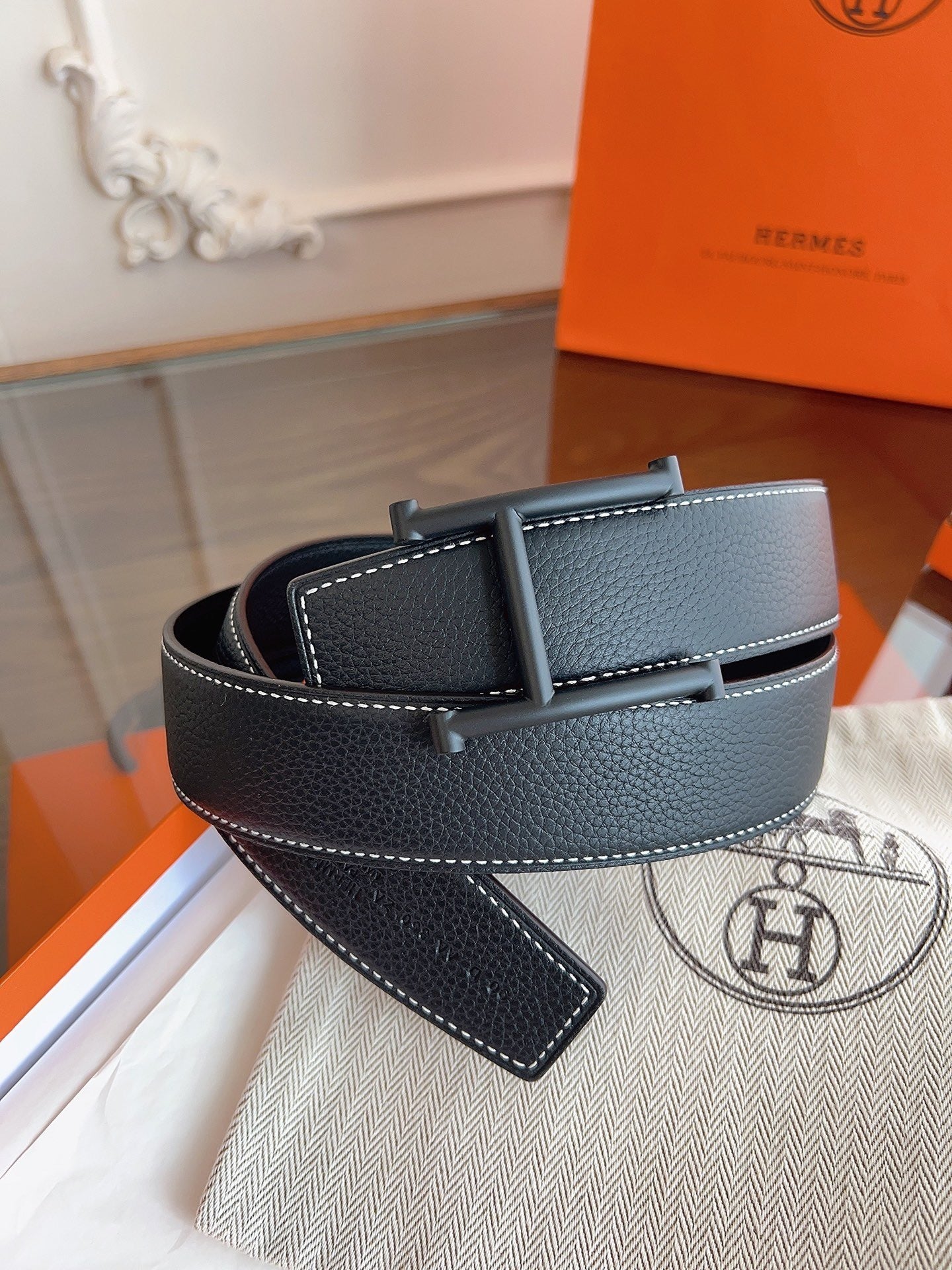 Premium Reversible Leather Belt — 3.8cm Width