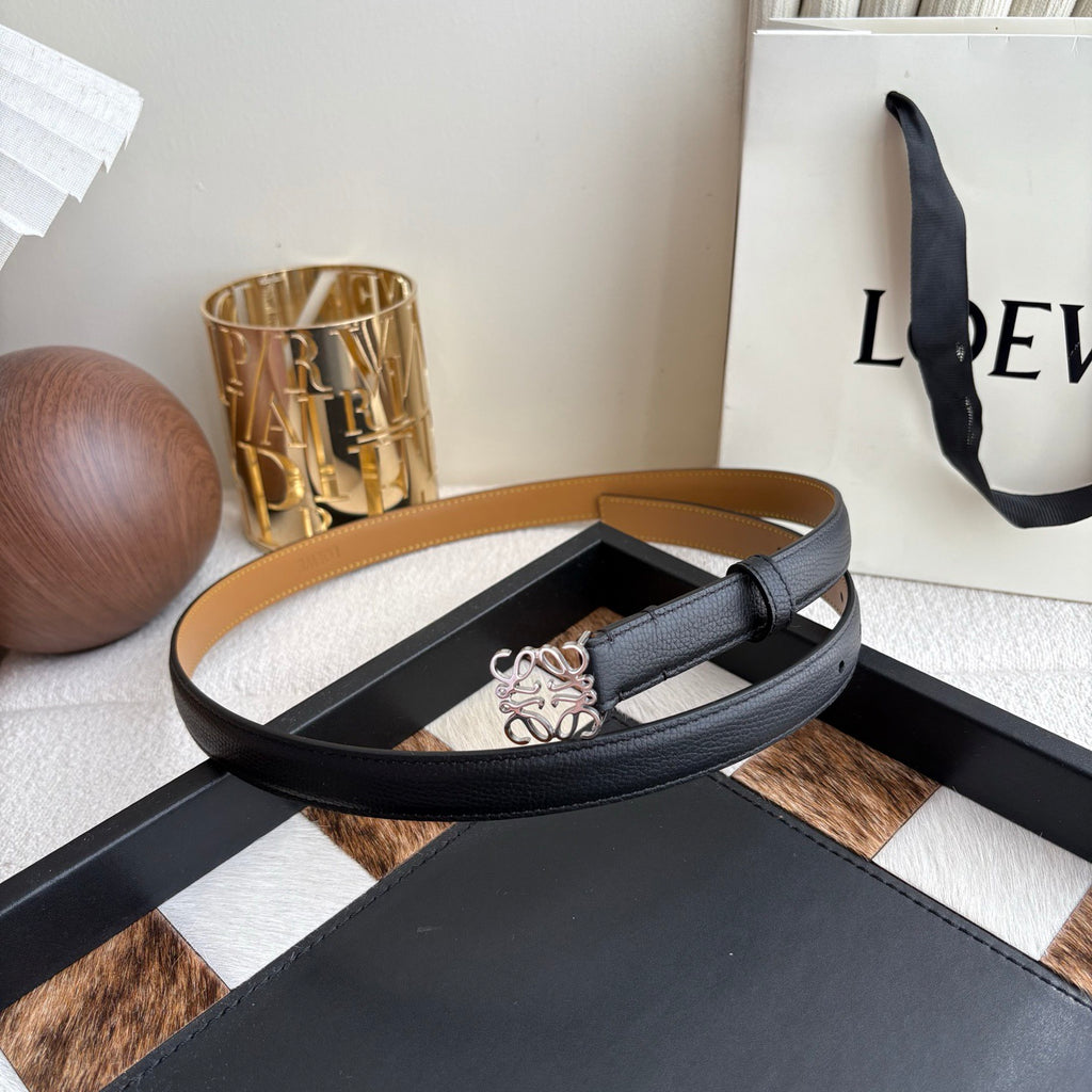 Anagram Buckle Leather Belt