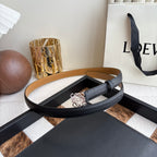 Anagram Buckle Leather Belt