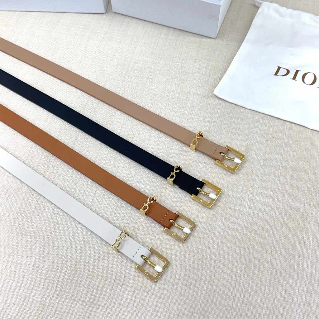 Slim Reversible Leather Waist Belt – 2.0cm