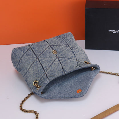 YL.S Loulou Puffer Denim Cloud Bag: Elevate Your Style with Timeless Sophistication