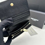 Y Compact Leather Bi-Fold Wallet
