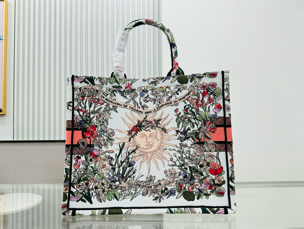 D Book Tote ( WHITE SUN)