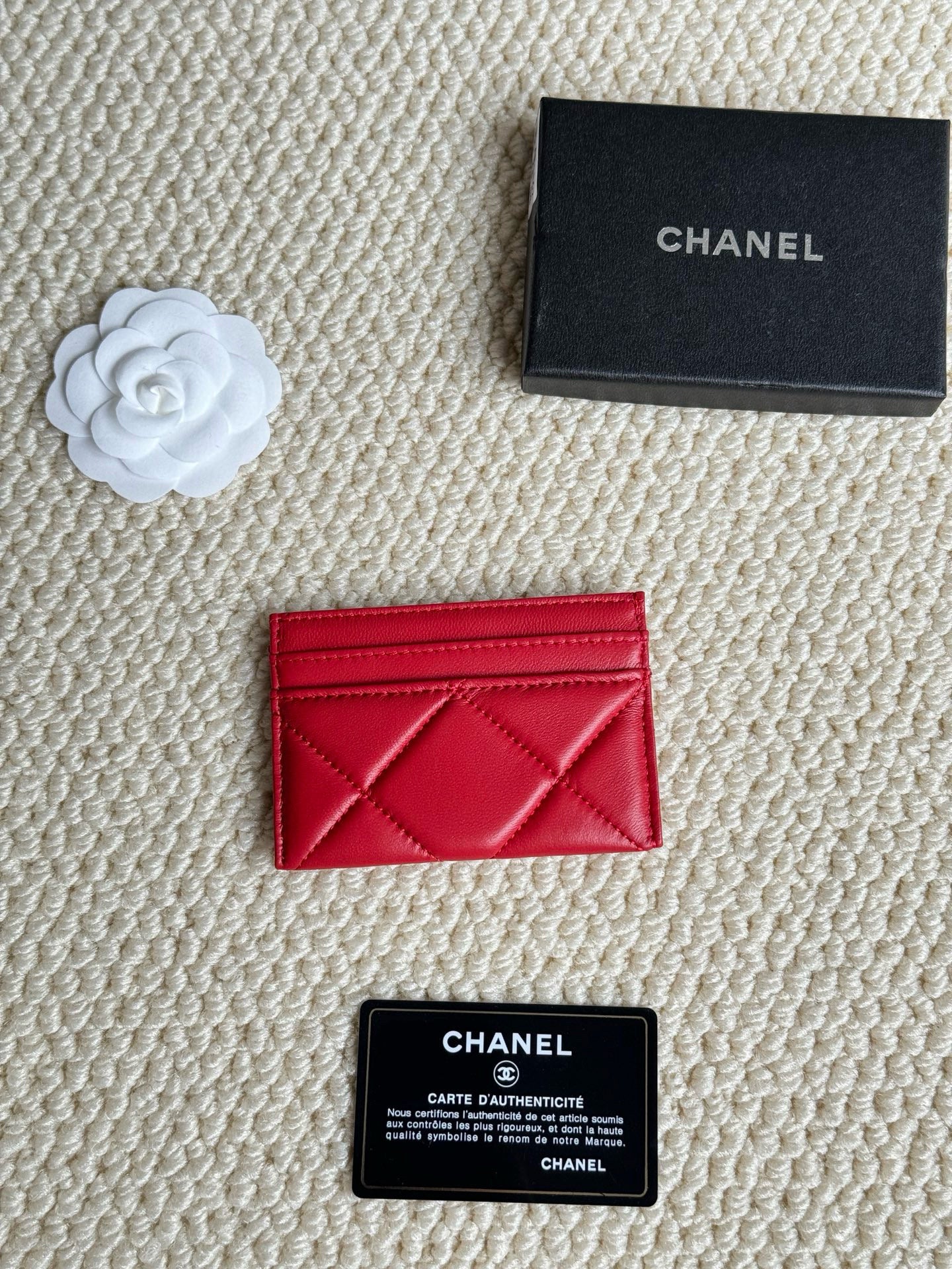 Quilted Lambskin Card Holder