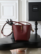Bucket Bag | LE 37 | Smooth Calfskin | Dark Red (Premium Quality )