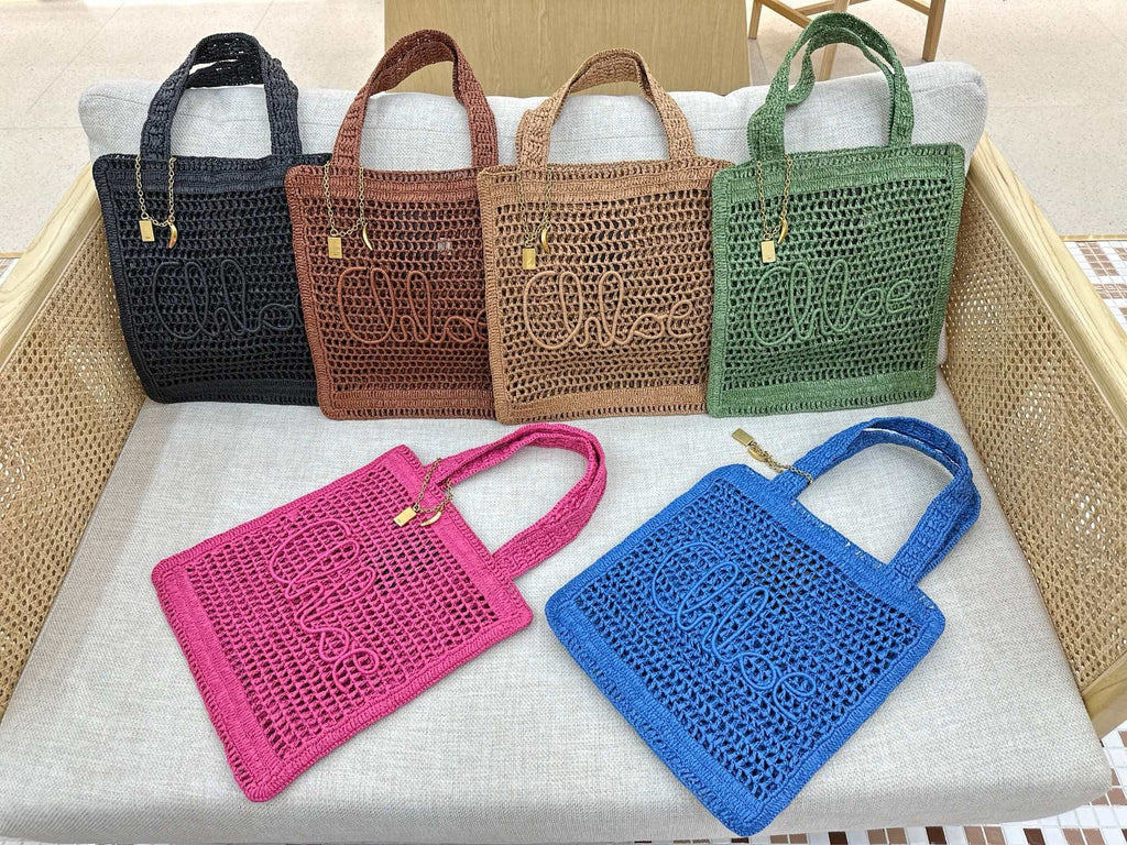 Handwoven Raffia &  Calfskin Tote (Premium Quality)
