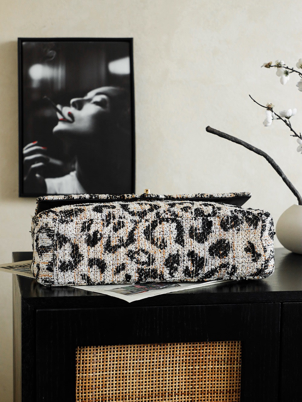 26A Leopard Tweed CF Bag | Premium Quality