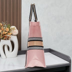 D Elegant Oversized Embroidered Tote Bag