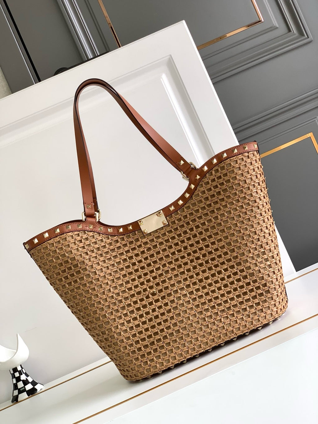 Raffia Woven Tote Bag