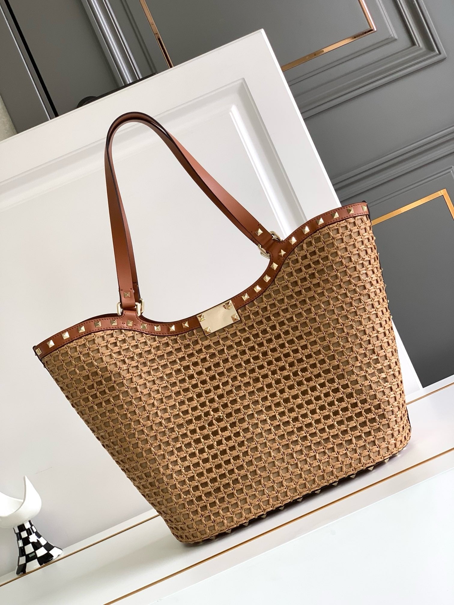 Raffia Woven Tote Bag
