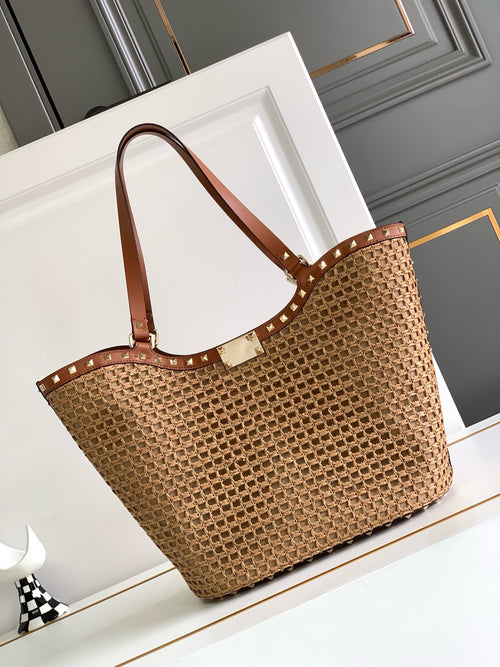 Raffia Woven Tote Bag