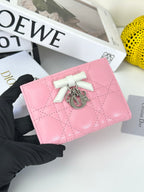 D Bow Logo Card Holder | S2867/ S2866| Lambskin |