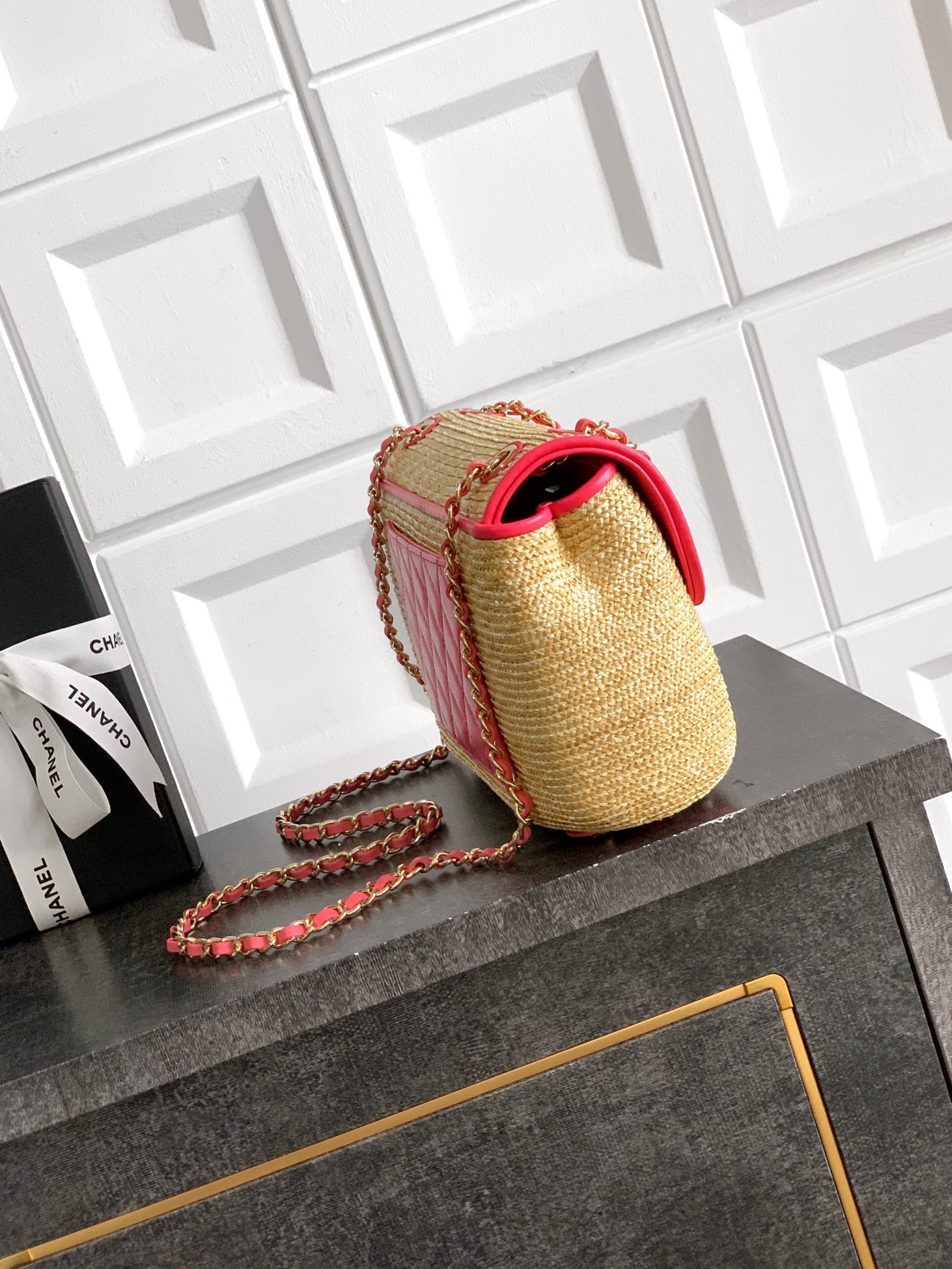 Large Woven Flap Bag – Summer Edition (Premium Quality++)