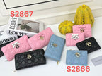 D Bow Logo Card Holder | S2867/ S2866| Lambskin |