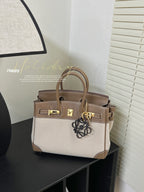 Two-Tone Leather Key Charm