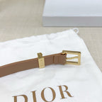 Slim Reversible Leather Waist Belt – 2.0cm