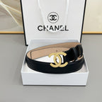 Logo Reversible Belt | 3cm | Calfskin Leather