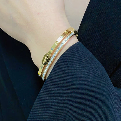Slim Pavé Crystal Bangle – Refined Elegance