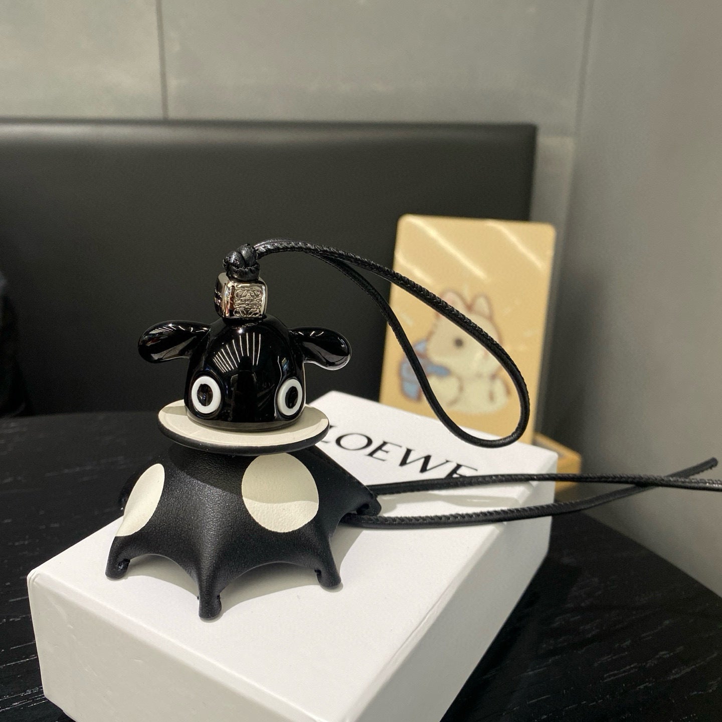 Puzzle Polka Dot Charm | Calfskin &  Acetate