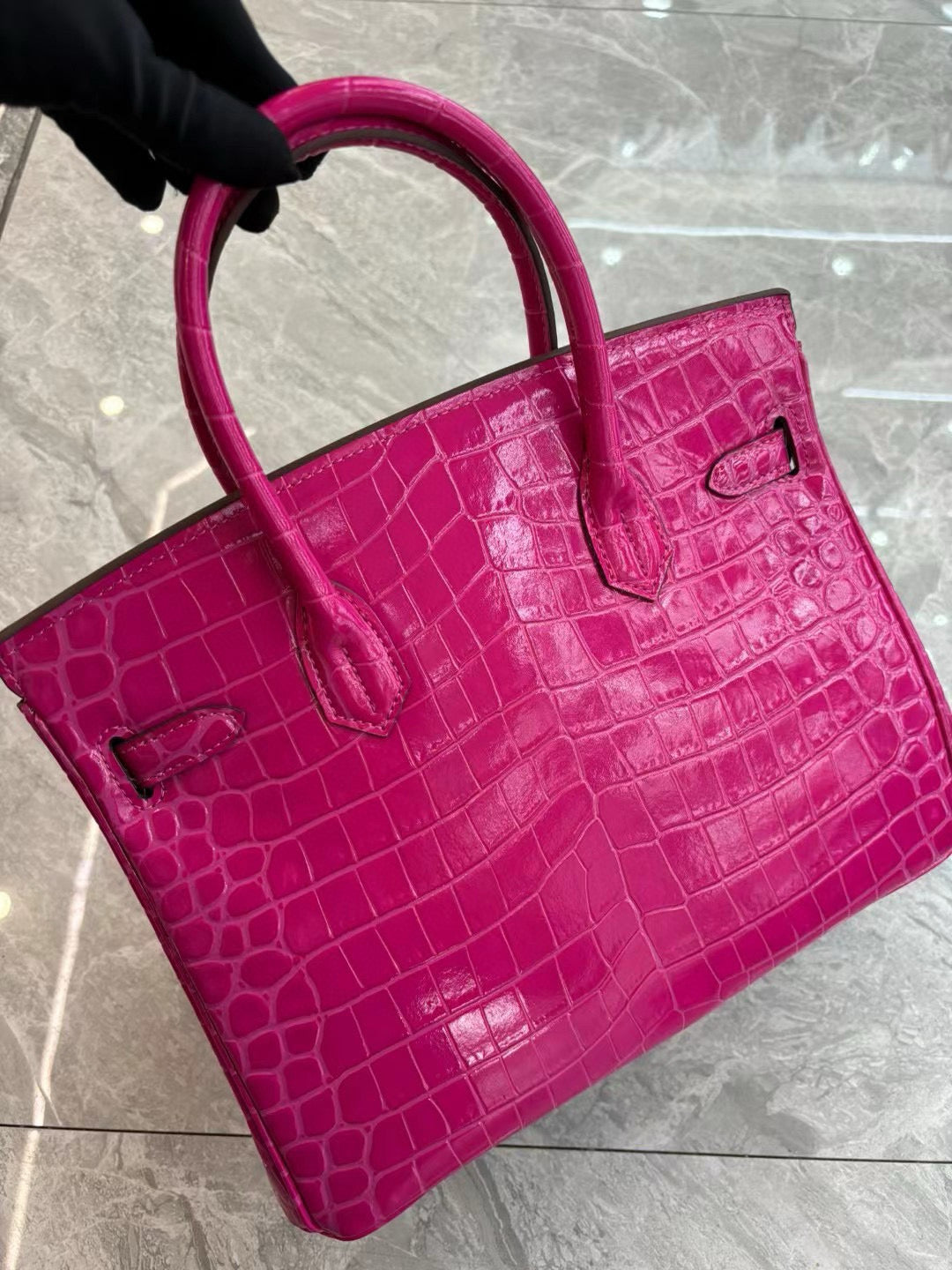 Her*mes Crocodile Pattern Birkin Bag