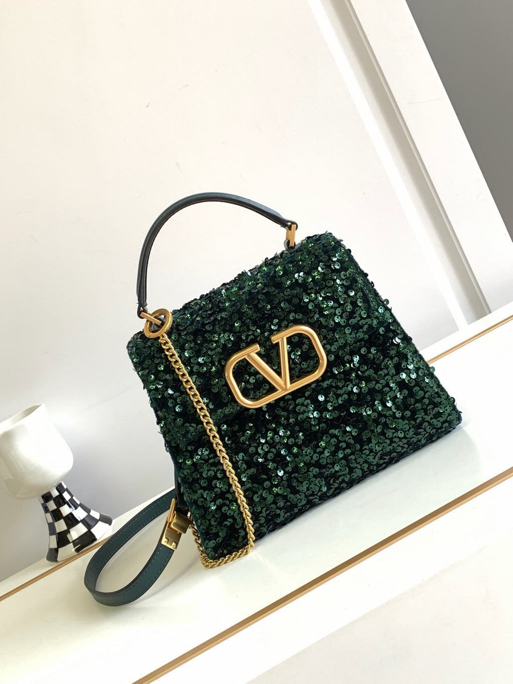 V-SLING 3D Embroidered Sequin Bag | 9866 MTX