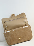 26S Suede & Calfskin Maxi Flap Bag | (Premium Quality+++)