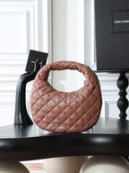 ICare Baby Pink Napa Leather Croissant Shoulder Bag