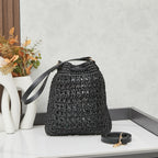 M. M Woven Bucket Bag