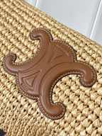 Summer Luxe Raffia Tote with Leather Accents (Premium Quality )