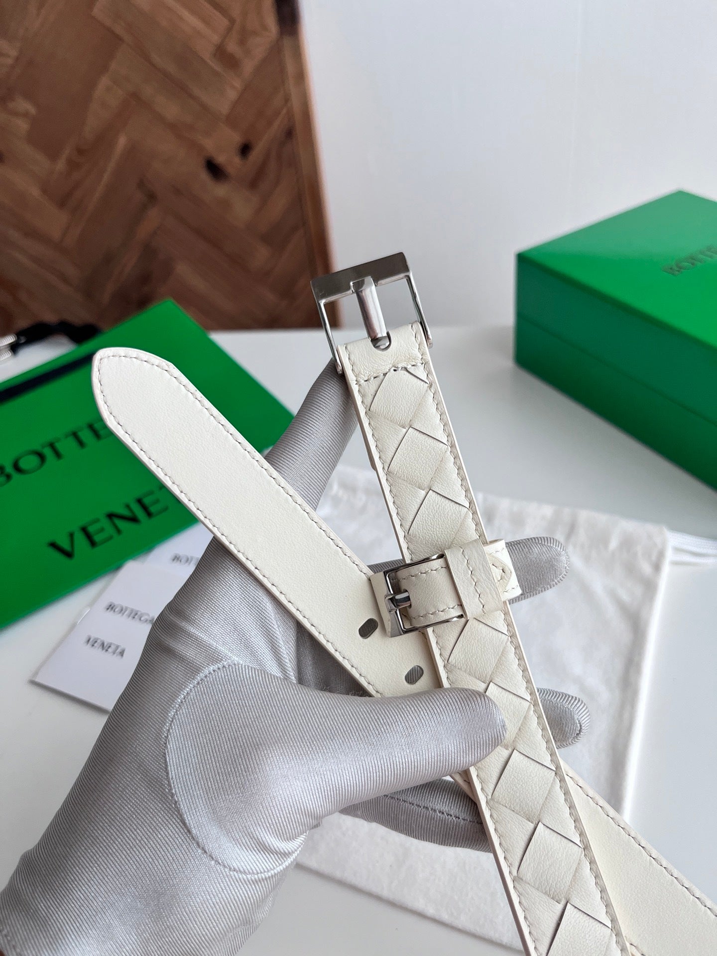 2.5 Women’s Handwoven Intreccio Leather Belt — New 2025