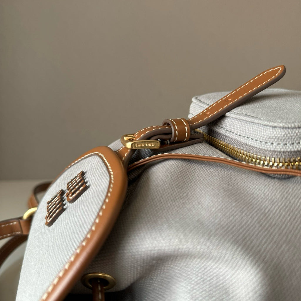 Premium Canvas &  Calfskin College-Style Backpack – JKS