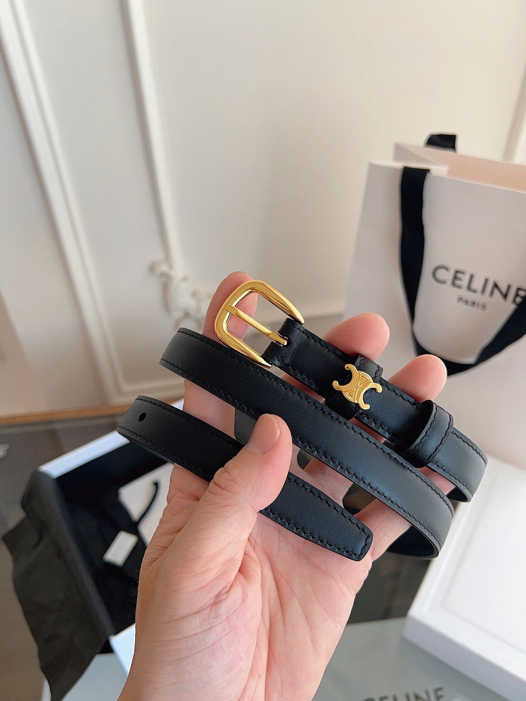 Vivienne Taurillon Belt | 18mm