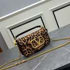 Leopard Print Logo Loco Calfskin Bag