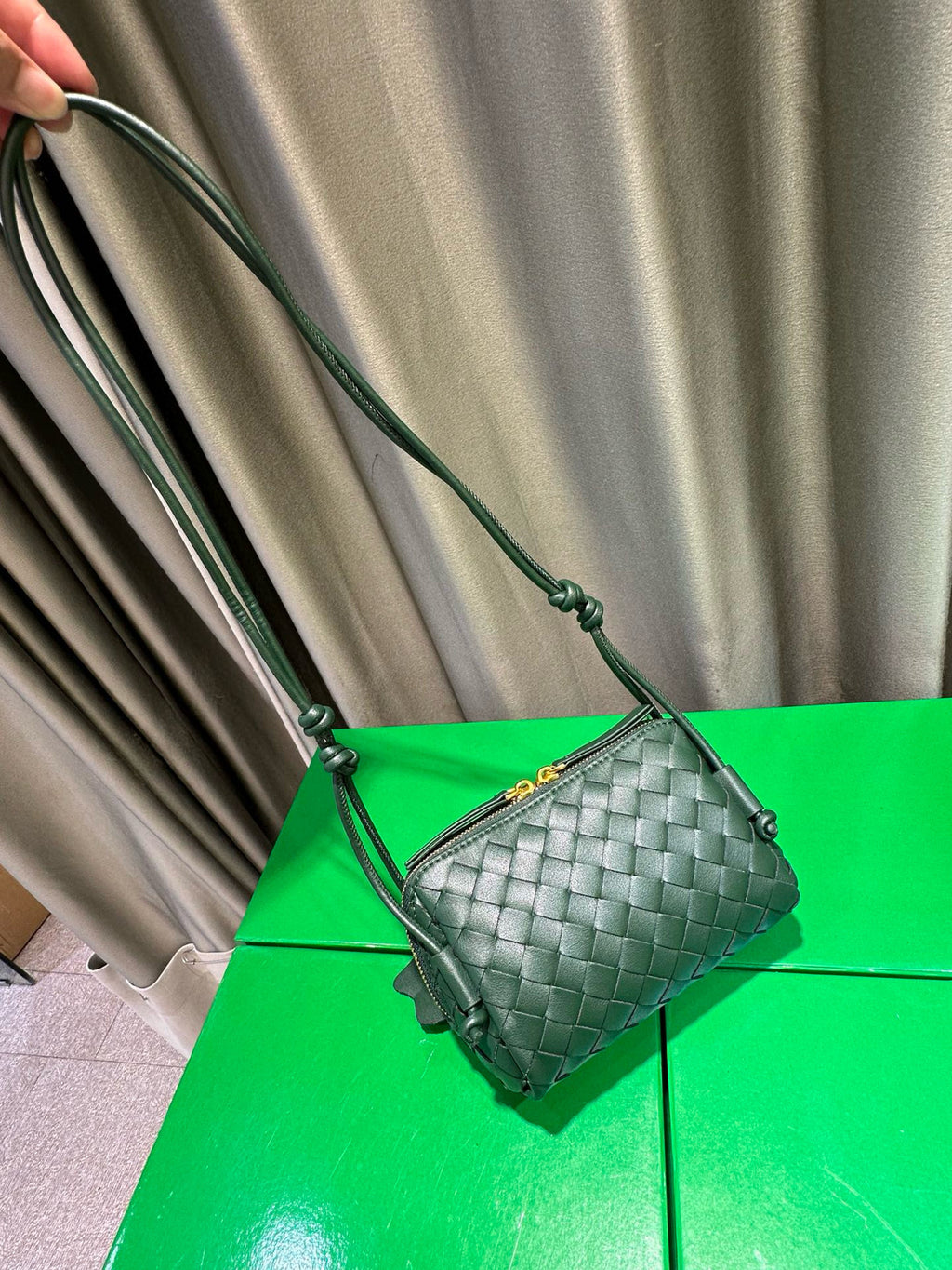 Woven Leather Concert Pouch