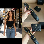 Black & Gold Quilted Belt