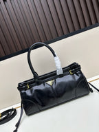 P Top-Grain Leather shoulder bag| 426#