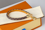 Coffee Floral Leather Bracelet