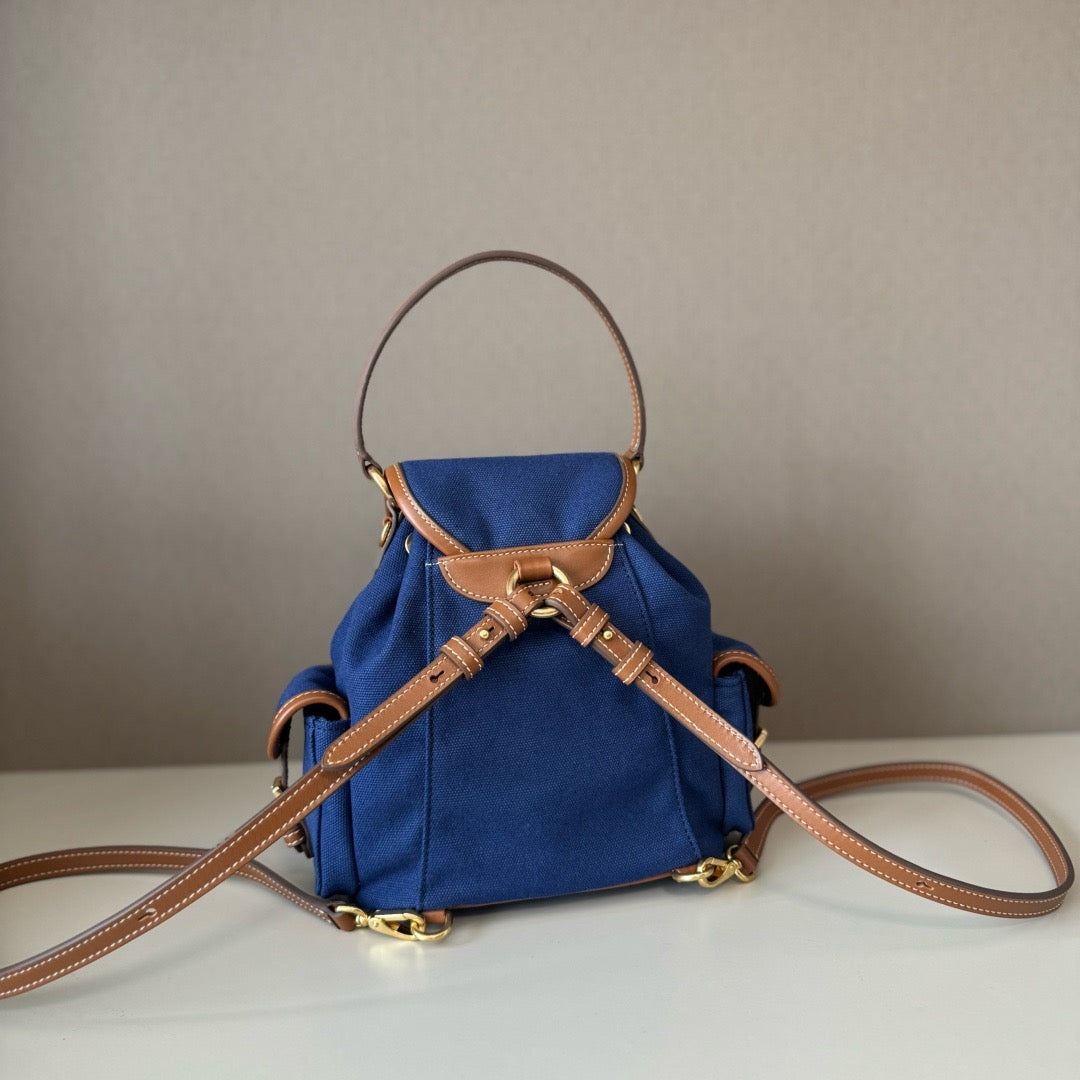 Premium Canvas &  Calfskin College-Style Backpack – JKS