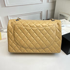 Maxi Quilted Flap Bag in Lambskin — 33cm