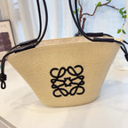 Embroidered Woven Straw Tote Bag – Versatile & Spacious