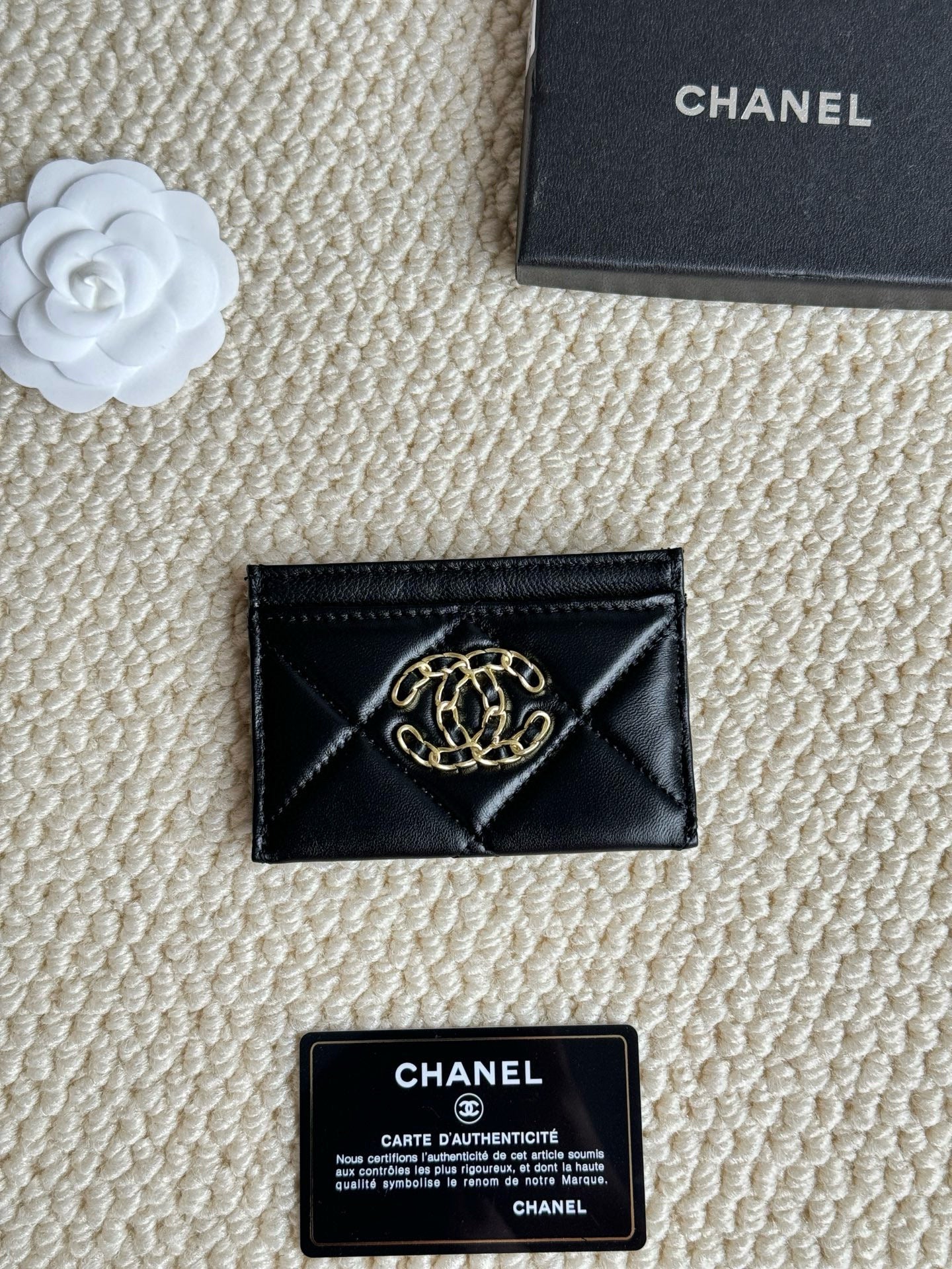 Quilted Lambskin Card Holder