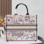 D Elegant Oversized Embroidered Tote Bag