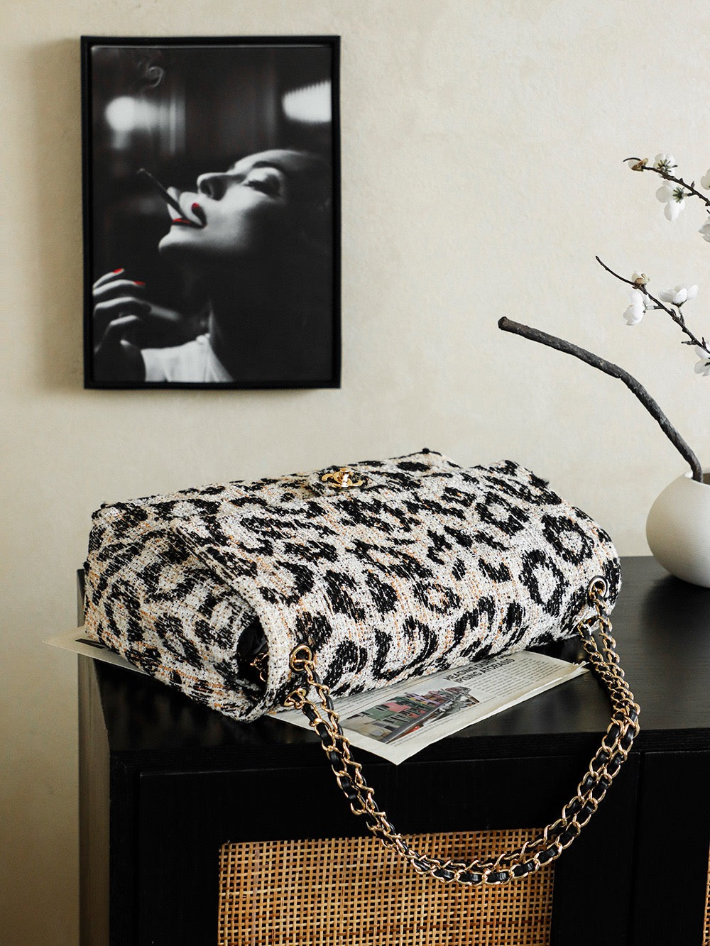 26A Leopard Tweed CF Bag | Premium Quality