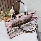 D Elegant Oversized Embroidered Tote Bag
