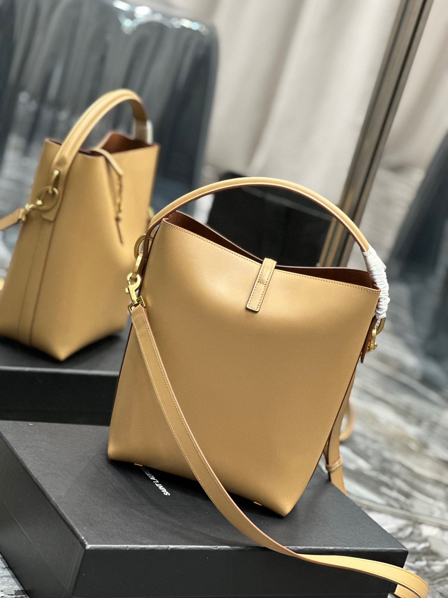 Y*S*L Bucket Bag in Original Italian Calfskin