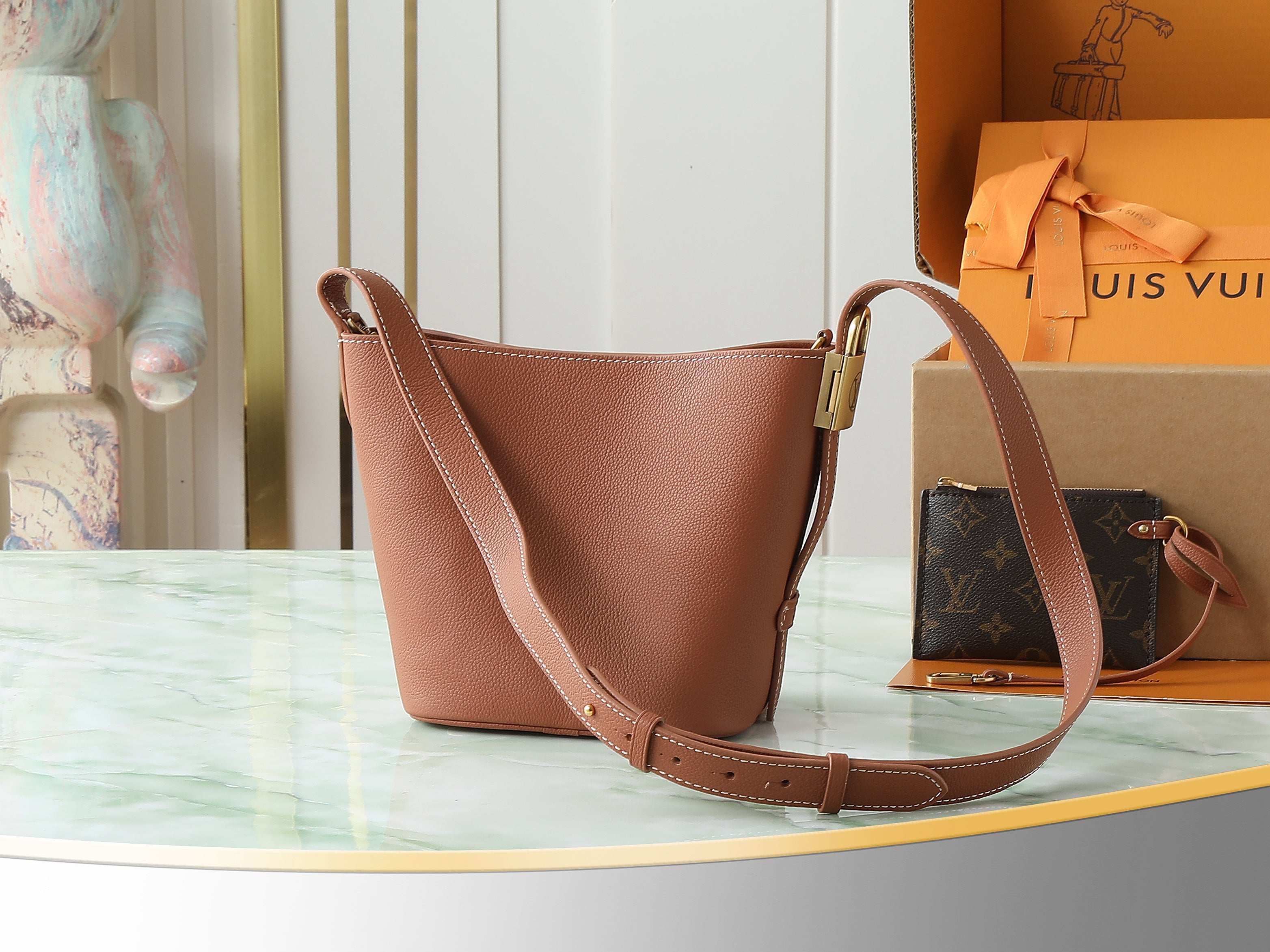 Low Key All In BB Bucket Bag | Full Leather |Premium Quality|