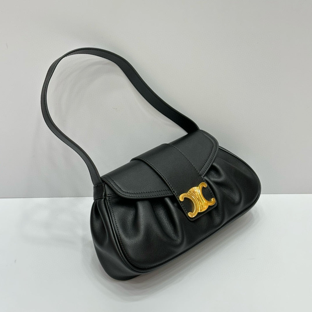 C*LI*N - MEDIUM POLLY BAG IN SUPPLE CALFSKIN BLACK